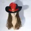 PNPIA- Retro Lông Vũ Mũ Cướp Biển Cosplay Lông Vũ Mũ Halloween Lễ Hội Dự Tiệc Trang Phục Mũ Mũ Mũ Top Mũ Ảo Thuật Gia Mũ Quà Tặng Ngày Lễ
