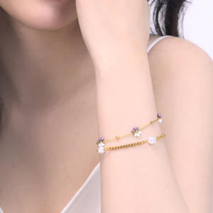 Lắc Tay nữ Thanh Mảnh mạ vàng cao cấp, phong cách năng động, thiết kế thiên nhiên - DOJI