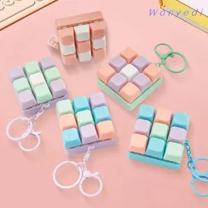 Bàn phím đồ chơi WANYEDI Fidget, Phong cách móc khóa Thiết kế chín phím Đồ chơi nút móc khóa, Nút bàn phím lắp ráp tự do sáng tạo Màu sắc ngẫu nhiên Đồ chơi Fidget chín phím dành cho người lớn