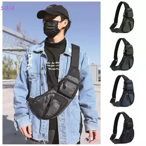 Gói đeo chéo SAIA, Túi đeo ngực nam nhiều ngăn dung tích lớn, Dây đeo Nylon di động có thể điều chỉnh ngoài trời Gói Fanny hàng ngày