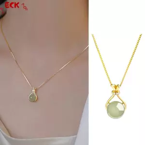 ECK Tính Khí Đơn Giản Giả Ngọc Luy Túi Mặt Dây Chuyền Nelace Nữ Phong Cách Trung Hoa Thanh Lịch Xương Đòn Dây Chuyền Phụ Kiện Trang Sức Quà Tặng HOT