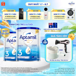 Combo2 Sữa bột Aptamil Kid New Zealand số 3 (800g) cho bé 2-6 tuổi_LS