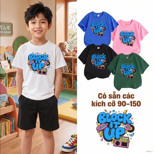 Áo thun bé trai nhỏ hình hoạt hình Co giãn tốt họa tiết chữ thuần bé trai lớn