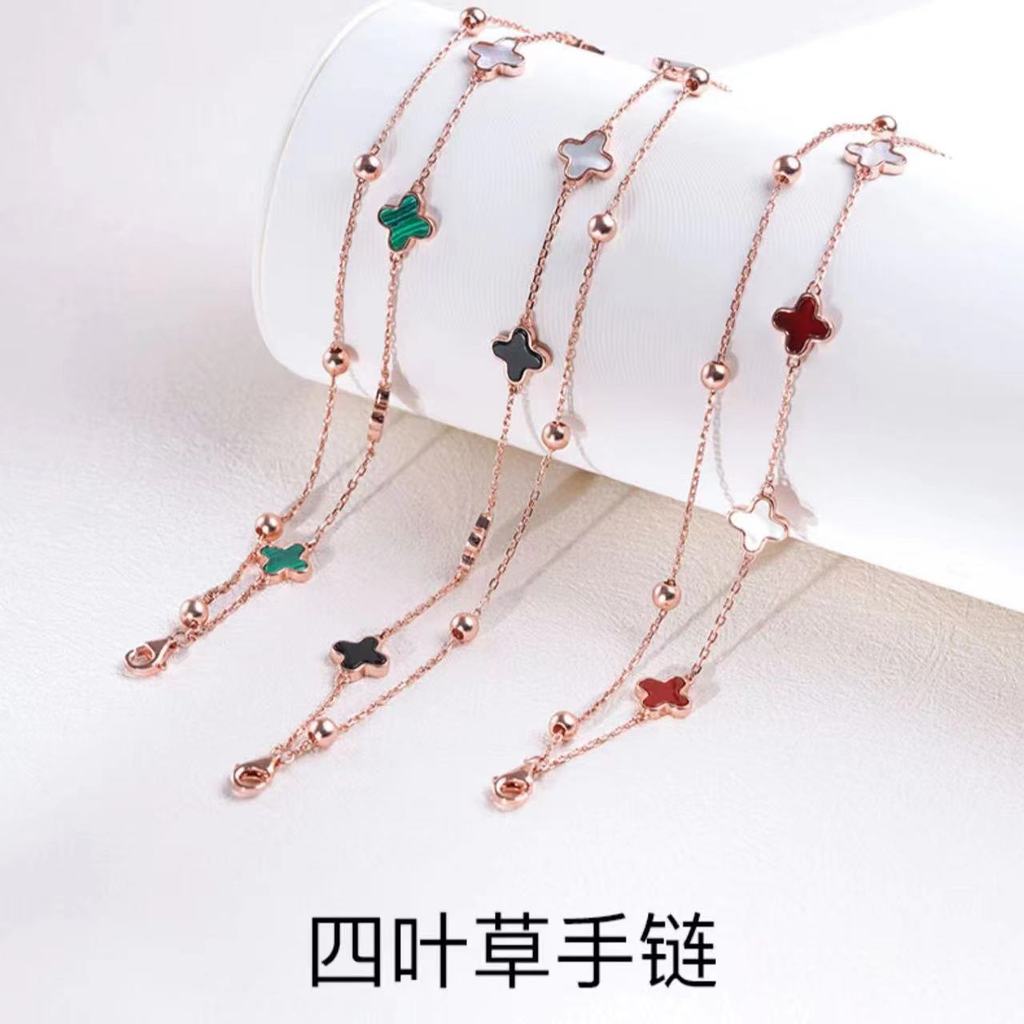 Vòng tay hai lớp cỏ ba lá ngọt ngào sang trọng nhẹ nhàng