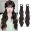 JUNYUE88US Dài Xoăn Đuôi Ngựa Ngọt Ngào Vô Hình Chất Lượng Cao Phụ Kiện Tóc Nối Tóc Nữ Bé Gái Tổng Hợp Tự Nhiên Cosplay Lolita Tóc Giả