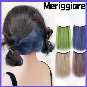 MERIGGIARE Treo Thuốc Nhuộm Tai Tóc Giả, Tóc Tổng Hợp Hình Chữ U Mô Phỏng Tóc Giả, Thời Trang Một Mảnh Lớp Bên Trong Nhiều Màu Sắc Chuyển Đổi Khả Năng Khảm Hình Nửa Đầu Tóc Giả Nữ