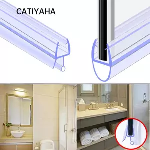CATIYAHA Vách Ngăn Nước Cao Su Di Động Màn Hình Tắm Phần Cứng Phòng Tắm Cửa Kính Weatherstrip