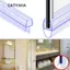CATIYAHA Vách Ngăn Nước Cao Su Di Động Màn Hình Tắm Phần Cứng Phòng Tắm Cửa Kính Weatherstrip