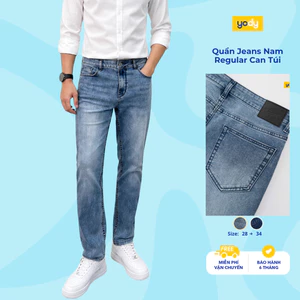 Quần Jeans Nam YODY Demin Co giãn, Dáng Regular Can Túi TRA - MCJE26A019