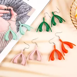 Bông tai thời trang mới Clitoris dành cho nữ Bông tai thả đầy màu sắc tối giản Quà tặng trang sức [Mina]