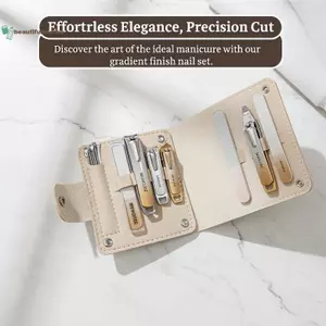 Bộ cắt móng tay bằng thép không gỉ BeautifulHomeA với hộp đựng di động siêu sắc nét dành cho du lịch tại nhà Chải lông làm móng tay VN