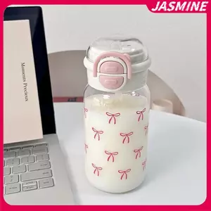 Bình Nước Dễ Thương JASMINE Có Ống Hút Nhựa Di Động -Up Cover Cốc Nước Cho Trẻ Em Kawaii Chai Nước Chống Rò Rỉ Bình Uống Dễ Thương JASMINE