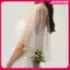 JASMINE Ngọc Trai Đính Hạt Cưới Quấn Sheer Ngọc Cổ Mềm Vải Tuyn Trước Ngắn Ba Khăn Choàng Cưới Phụ Kiện Cho Nữ Đầm JASMINE