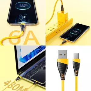 Cáp sạc USB C btsg 120W Dây loại C có thể đảo ngược để kết nối nguồn và dữ liệu hiệu quả trên các thiết bị