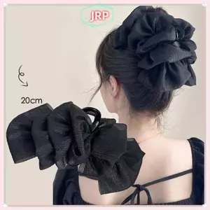 JRP Thời Trang Tuyn Nơ Lớn Đám Mây Lấy Kẹp Thanh Lịch Retro Nữ Lưới Sợi Đuôi Ngựa Bím Vuốt Kẹp Phụ Kiện Tóc Quà Tặng Mũ Đội Đầu JRP
