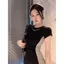 Đầm ngắn tay thuần khiết kiểu Pháp mùa hè phong cách Hàn Quốc Hot Girl Túi rộng hẹp Mông ôm vừa vặn Váy ngắn gọn Váy dài vừa vặn dành cho nữ