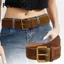 FEDAOG Pin Buckle Thắt lưng, Thắt lưng rộng da lộn thông thường hợp thời trang, Phụ nữ thời trang đa năng Thiết kế sang trọng Dây đeo thắt lưng kinh doanh Quà tặng