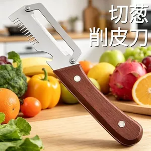 Xẻng Hành Lột Thép Không Gỉ Nhà Bếp Lột Cạo Đường Hộ Gia Đình Củ Cải Rau Củ Quả Peeler Đa Năng CZSR