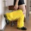 DELMER Lolita Boots Cover, Áo ấm chân lông Y2K phong cách Nhật Bản, Phong cách Harajuku Lông thú giả dày đến đầu gối Kawaii Tất bé gái cay