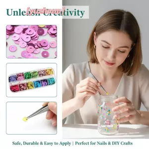 DIY Nail Glitter 12 Cells Màu Hỗn Hợp Hoa Mini Tròn Kim Sa Lấp Lánh Móng Tay Phụ Kiện Quyến Rũ Cho Chuyên Nghiệp Và Gia Đình Làm Móng Tay