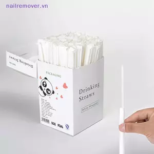 100 / 300 Cái Trong Suốt Bọc Cá Nhân Đóng Hộp Uống PP Ống Hút Trà Đồ Uống Ống Hút MỚI