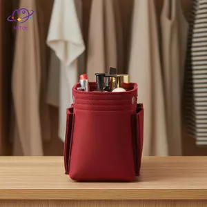 HFTOY Đa Năng Chèn Túi Trang Điểm Nữ Du Lịch Bên Trong Ví Đựng Mỹ Phẩm Dành Cho Nữ Di Động Sắp Xếp Lưu Trữ Tote ~
