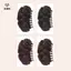 Bột chiên tổng hợp thanh lịch xoắn bóng tóc Bun Claw Clip Flower Bud Head Fluffy Dished Hair Ba Head Wig Bag [Mina]