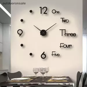 Đồng hồ thạch anh 3D Mirror Wall Clo DIY Thiết kế hiện đại Trang trí nội thất FSI