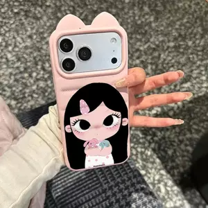 brunette cô gái Trường hợp iPhone 16promax phù hợp 1715Plus Mới 14/11/12/13 Stereo