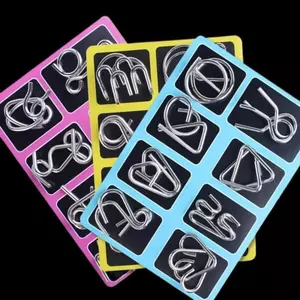 SSVN Trung Quốc Kongming Lo 8 Chiếc Bộ Xếp Hình Kim Loại Nhẫn Interloing Brain Teaser Thử Thách Trí Nhớ Đồ Chơi Giáo Dục Cho Trẻ Em Người Lớn.