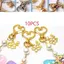 SSVN 10 Chiếc Trái Tim Tình Yêu Rỗng Móc Chìa Khóa Vòng Chìa Khóa DIY Phụ Kiện Tôm Hùm Khóa.