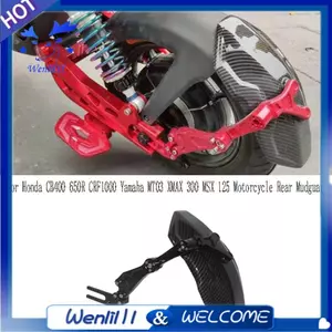 Xe Máy Điện Phía Sau Chắn Bùn Bắn Bảo Vệ Cho CB400 650R CRF1000 Cho MT03 XMAX 300 125 Đen