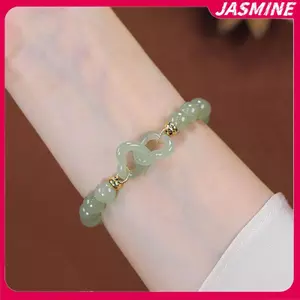 JASMINE Luy Hạt Vòng Tay Nữ Tinh Tế Phong Cách Trung Hoa Trái Tim Bule Vòng Tay Vòng Tay Trang Sức Thời Trang Phụ Kiện Quà Tặng JASMINE