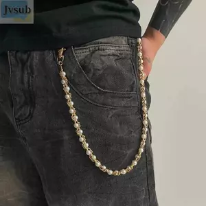 JVSUB Punk Dây Thắt Lưng, Nam Túi Tua Rua Túi Xách Dây Xích Ví Nam, Chất Lượng Cao Nữ Trang Sức Quà Tặng Giả Hip Hop Rock Jeans Móc Khóa