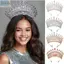 Mũ nón JVSUB Wedding Crown, Vương miện pha lê vương miện đính đá, Nữ hoàng Baroque sang trọng có lược Vương miện công chúa pha lê