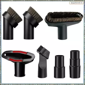 7 Chiếc Bàn Chải Chân Không Kèm & Bộ Chuyển Đổi 1.25 Inch Mềm Lông Ngựa Bàn Chải Tròn Chân Không Sàn Bàn Chải Bọc Công Cụ Dễ Dàng Lắp Đặt Dễ Dàng Sử Dụng