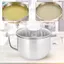 Máy tách dầu súp bằng thép không gỉ 1000Ml, Máy tách mỡ dầu lọc dầu có nắp lọc nấu súp dầu
