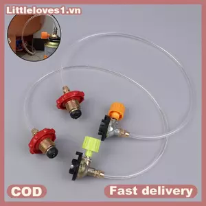 Littleloves1 Cắm Trại Bếp Gas Nạp Lại Bộ Chuyển Đổi Ngoài Trời Cassette Bình Gas Van Đổ Bình Gas Lò Lạm Phát Van Phụ Kiện VN