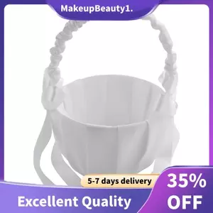 Lãng Mạn Trắng Satin Nơ Hoa Cô Gái Giỏ Tiệc Cưới