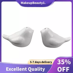 1 Bộ Bình Lắc Muối Và Tiêu Love Birds Cá Tính Ủng Hộ Đám Cưới - Trắng