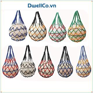 Túi đựng bóng rổ DWELLCO, Túi nylon dệt nylon, Túi lưới nhiều màu bền bỉ Bóng chuyền