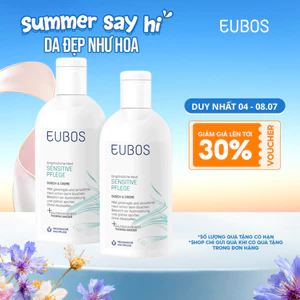 Combo 2 Sữa Tắm Cho Da Khô, Nhạy Cảm EUBOS Sensitive Shower And Cream 200ml