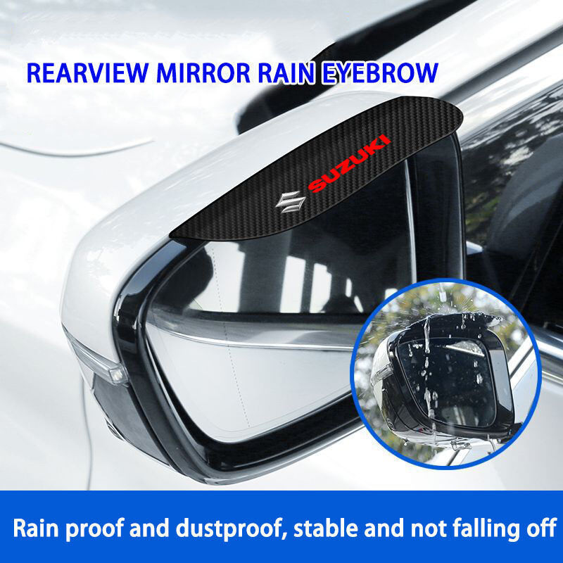 Suzuki Sợi Carbon Gương Chiếu Hậu Mưa Lông Mày Hiệu Quả Cao Chống Mưa Và Chống Thấm Nước Kính Chắn Nắng Trang Trí Xe Hơi Phụ Kiện Cho Swift Vitara Jimny SX4 APV Phụ Kiện