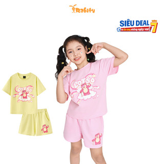 Đồ bộ thun ngắn tay Gấu dâu Lotso Disney bé gái Rabity 560.902