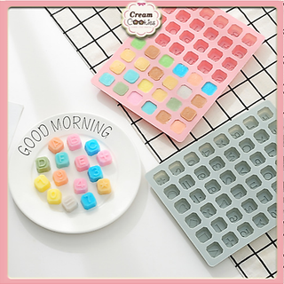 Khuôn Silicon Làm Socola,Thạch Rau Câu,Kẹo Dẻo,Pudding Trang Trí Hình 48 Chữ Số Và Kí Tự Đặc Biệt