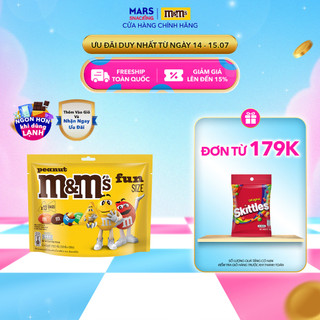 Túi Kẹo Sôcôla đậu phộng M&M's Funsize 175.5g