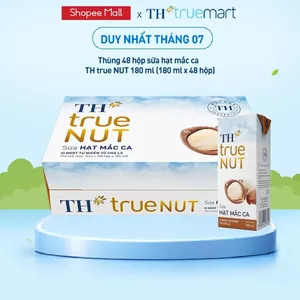 Thùng 48 hộp sữa hạt mắc ca TH true NUT 180 ml (180 ml x 48)