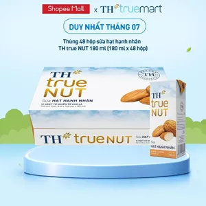 Thùng 48 hộp sữa hạt hạnh nhân TH true NUT 180 ml (48 Hộp)