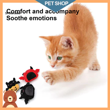 Đồ chơi cho mèo Sp Đồ chơi cho mèo với Catnip Halloween Catnip Đồ chơi sang trọng cho mèo – Bat Devil Cartoon Kicker với âm thanh nhăn Nhai bền bỉ Giảm căng thẳng cho mèo con và mèo