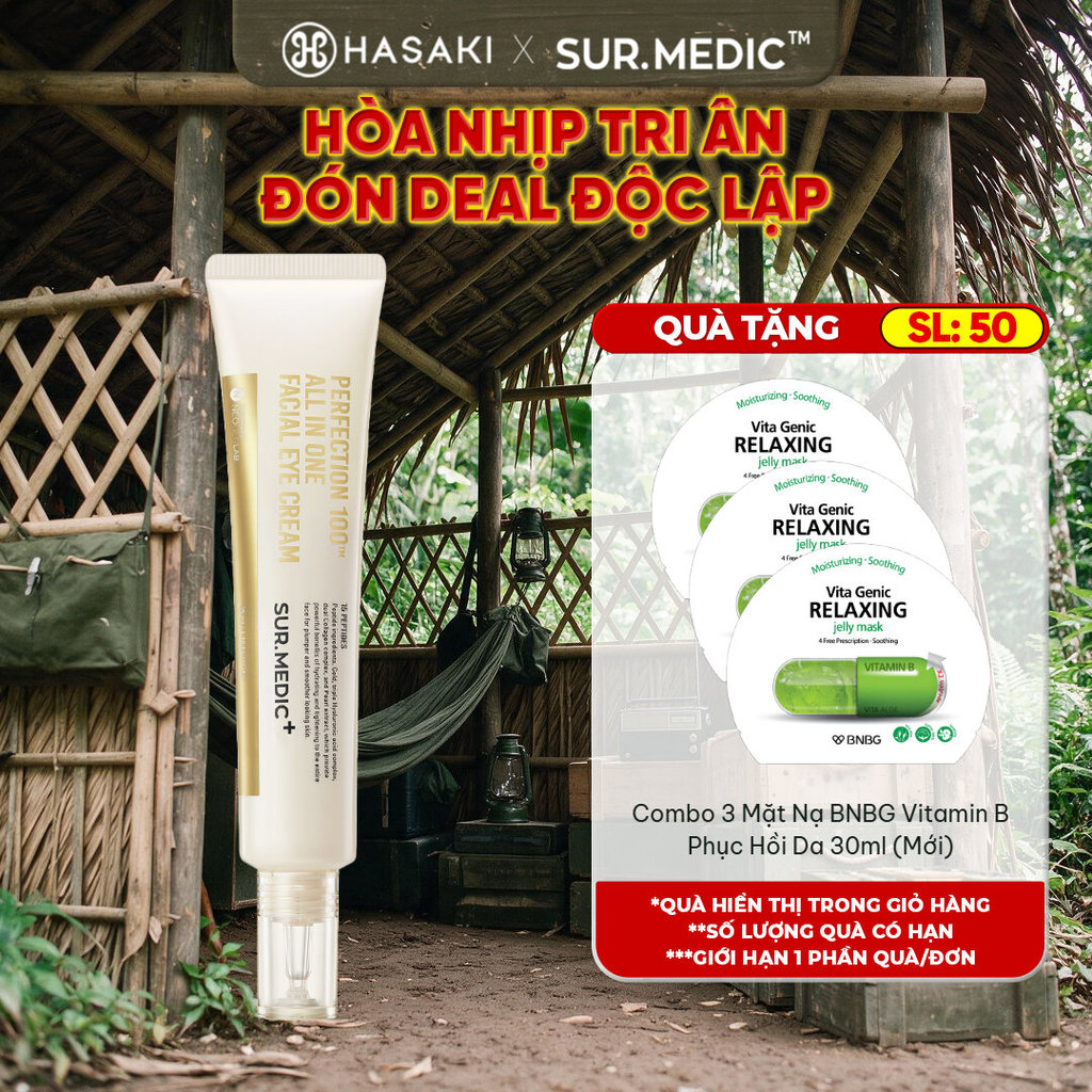 Kem Dưỡng Mắt Sur.Medic+ Giảm Nếp Nhăn, Ngăn Lão Hóa Perfection 100™ 35ml Hasaki Chính Hãng